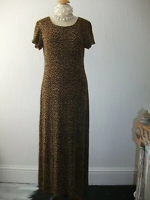 £12.99 • Buy Ladies Leopard Print Long Dress Size 12 By Jessica Howard