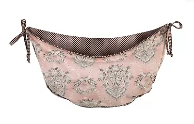 Nightingale Pink Floral Crib Bedding Set Hamper Mobile Valance Sheet Toy Bag • $14.99