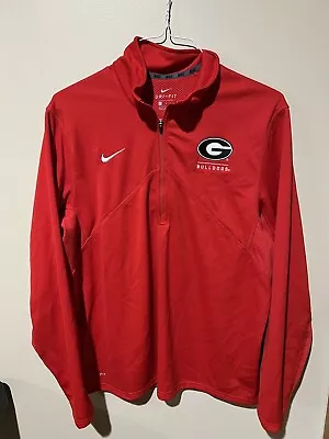 UGA Georgia Bulldogs Pullover Nike Jacket Men’s Size Large Red New Without Tags • $35