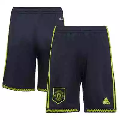 Manchester United 3rd Shorts Adidas Kids Sizes 100% Official Black/green • £14.99