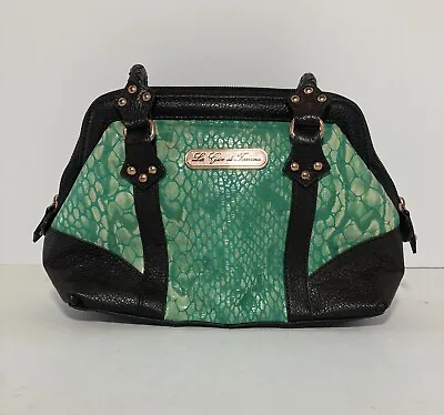 Leather La Gioe Di Toscana The Italian Collection Brown & Green Purse Handbag • $50