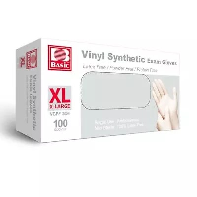 Vinyl Exam Glove Latex Free Powder Free Medical Disposable Gloves VGPF3004 Bo... • $10.77