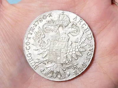 Vintage 1970's Restrike 1780 Maria Theresa Silver Thaler Coin #LVT23 • £40.31