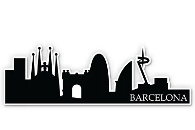 £3.78 • Buy Barcelona City Silhouette Travel Car Laptop Phone Vinyl Sticker  - SELECT SIZE