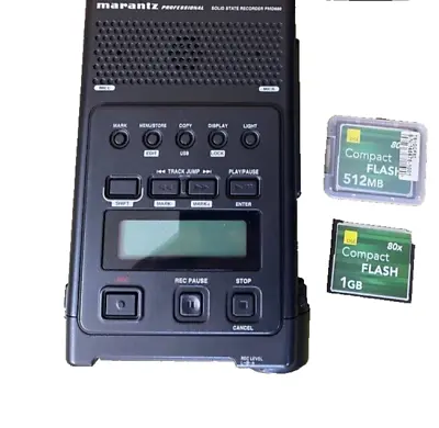 Marantz Pmd660 Solid State Field Recorder With 2 Compact Flash Cards. • $89