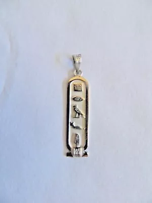 Egyptian Personalized Name Sterling Silver Cartouche In Hieroglyphic 3-9 Letters • $45.99