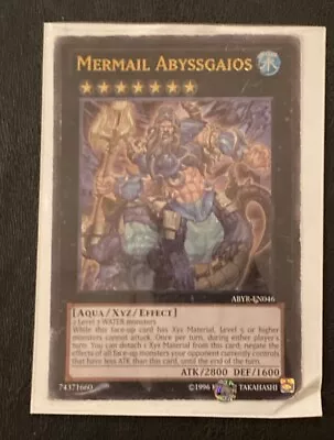 Mermail Abyssgaios - ABYR-EN046 - Ultimate Rare - 1st Edition X1 Moderately Play • $9.99