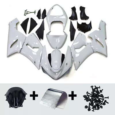 Injection Fairings For Ninja ZX6R 2005 2006 05 06 White ZX636 Plastics Bodywork • $394.95