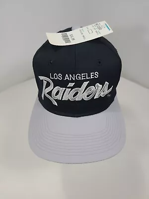 Vintage Sports Specialties Los Angeles Raiders Hat Double Script Snapback • $168