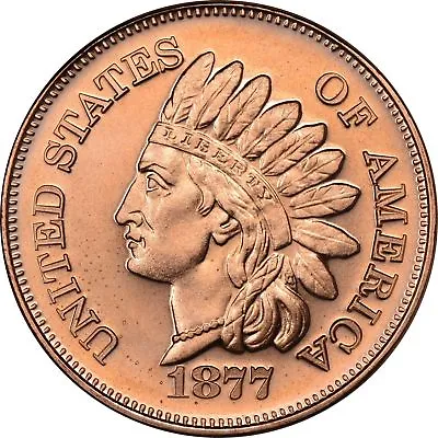 1 Oz Copper Round - 1877 Indian Head Cent • $2.75