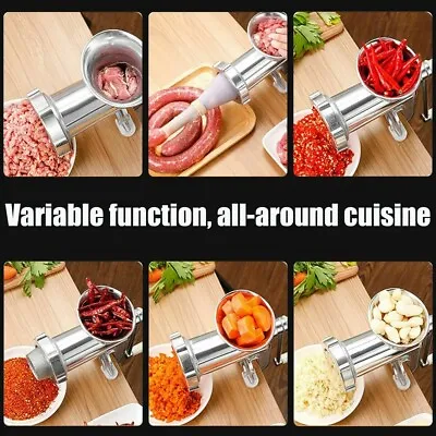 Hand Operated Cast Iron Manual Rotary Beef Sausage Maker Meat Mincer Grinder • £18.34