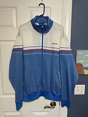 Retro Adidas Zip Up Jacket 80s -says 2XL But Fits Closer To XL • $14