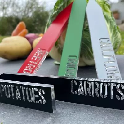 £4.10 • Buy Personalised Acrylic Vegetable Markers | Plant Herb Name Labels Gardening Gift