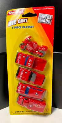 BUDDY L 2004 Die Cast 5 Piece RESCUE FIRE DEPT  Playset # 46419 NEW • $10.98