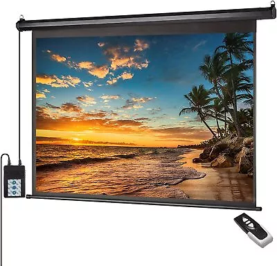 Motorized Projector Screen 100 Inch 16:9 HD Diagonal Indoor And Outdoor Electric • $173.99