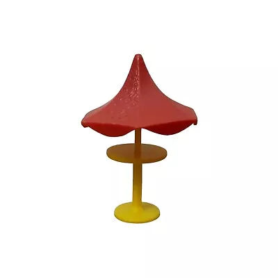 Vintage Marx Disneyland Playset Table W/ Umbrella 1960s Red Yellow Part • $32.75