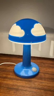 £34.99 • Buy Vintage IKEA SKOJIG Blue Mushroom Bedside Table Lamp - Dimmer Switch 