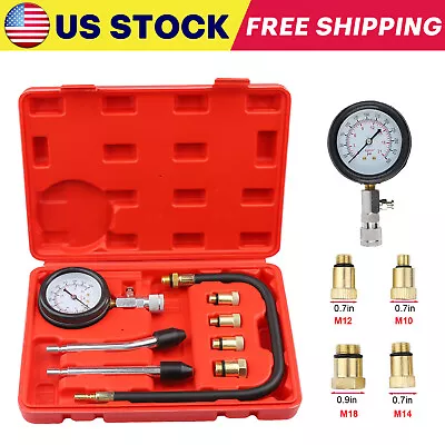 Petrol Engine Compression Leakage Leakdown Detector Cylinder Leak Tester Kits US • $17.99