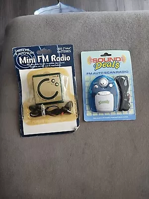 Fm Auto Scan Radio Mini Lot Of 2 New Open Package • $4.80