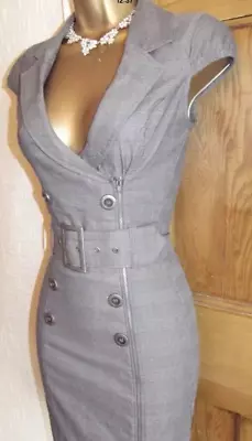 £35 • Buy JANE NORMAN ❤️ Grey Pencil Mini Dress Party/Work Office Size 12 14 Secretary