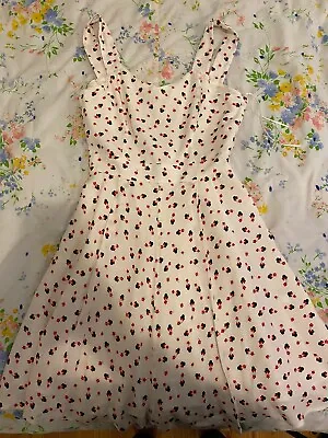Disney Lauren Conrad Sleeveless Minnie Mouse White Dress A-Line Fit & Flare Sz 6 • $20
