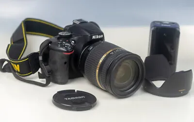 Nikon D5100 Digital SLR Camera - Black + Tamron 18-270mm Di II Lens + Charger • $854.99