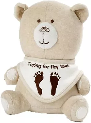 Natures Purest 20cm Hug Me Teddy Bear With Bib - Made With Organic Grown Cotton  • £12.99