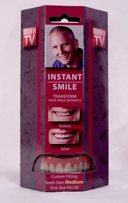 Instant Smile Deluxe Teeth MEDIUM Top Fake Cosmetic Impression Material • $14.95