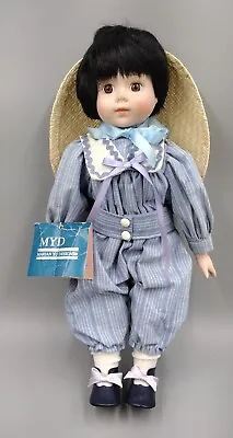 Marian Yu Designs Boy PORCELAIN Doll  Black Hair 14in  • $14.99