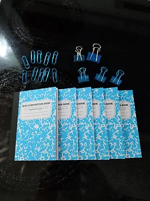 Mini Composition Notebooks (6 Total) Narrow Ruled Size 4.5  X 3.25  Blue • $15.99