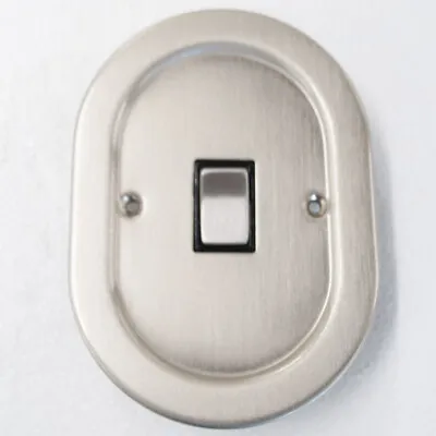 Litecraft Light Switch 1 Gang 10 Amp Electrical Fitting - Satin Nickel Clearance • £15.99