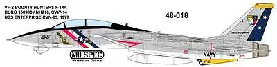 Milspec Decal Ms 48-018 1/48 Scale F-14a Tomcat Vf-2 Bounty Hunters 1977 • $11.75