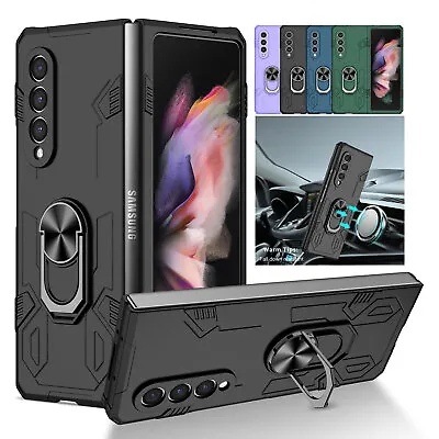 $9.99 • Buy For Samsung Galaxy Z Fold 4/3/2 5G Case Shockproof Ring Holder Stand Hard Cover