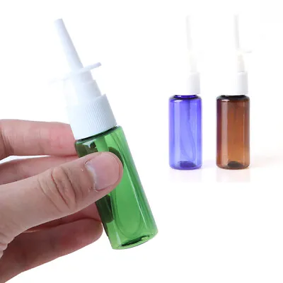 20ml Empty Plastic Nasal Pump Spray Bottles Sprayer Mist Nose Refillaou • $2.45