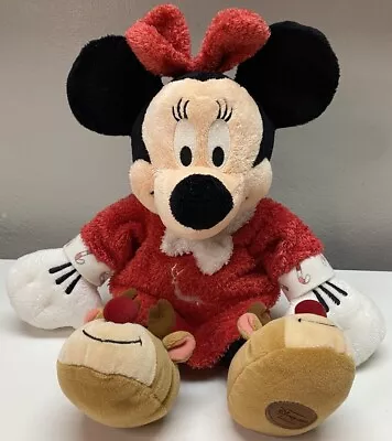 Disney Store Exclusive Minnie Mouse Plush PJ Sleeper Reindeer Slippers Xmas 16” • $19.95
