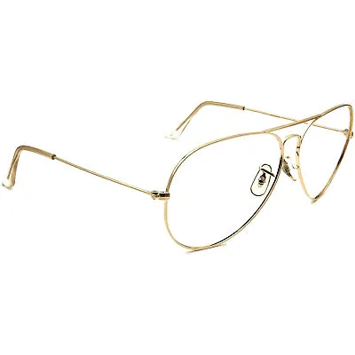 $99.99 • Buy Ray-Ban (B&L) Vintage Sunglasses Frame Only L2846 XWAS Gold Aviator USA 62 Mm
