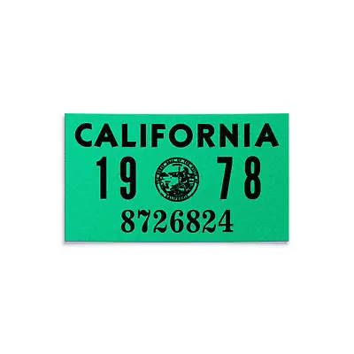 1978 California License Plate YOM Registration Sticker - CA DMV - Free Shipping • $14.99