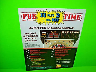 Merit PUB TIME Kit Original Vintage 1989 Coin-Op Darts Arcade Game Sales Flyer • $31.88