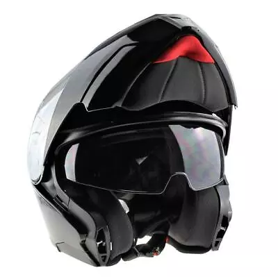  Viper Rs-v345 Flip Front Full Face Dual Visor Modular Motorcycle Helmet Black • $124.36