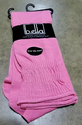 B.ella Zena Socks Over The Knee Viscose Ribbing At Top Fits Shoe Sizes 5-10 Pink • $12