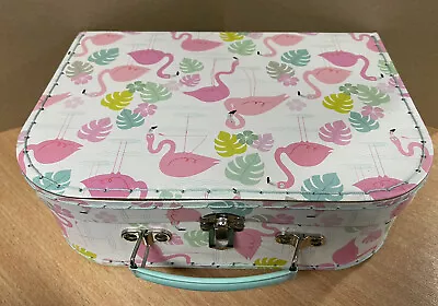 £5.99 • Buy Flamingo Decorative Suitcase Style Storage Box With Handle - Large