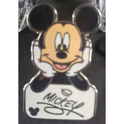 Mickey Mouse Disney Trading Pin Hidden Mickey Signature Lapel Pin Badge Brooch • $7