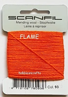 FLAME Scanfil Thread For Darning & Mending - 55% Wool 45% Nylon 15 Metres • £2.05