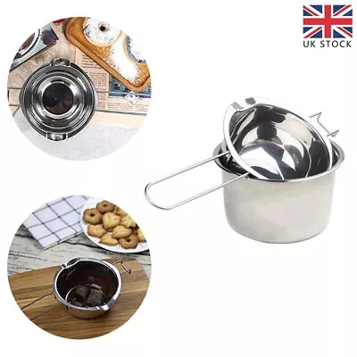 £11.23 • Buy 2x Stainless Steel Wax Melting Pot Double Boiler For DIY Candle Soap Making UK