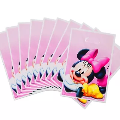 Minnie Mouse Pink Birthday Party Loot Bags Gift Party Favour 10 • £3.99