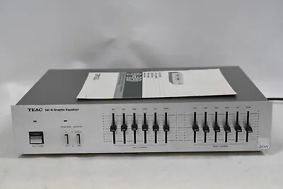 TEAC GE-6 - 6 Band Stereo Graphic Equalizer EQ Component - Vintage Japan 1980's • $169.95