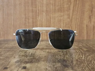Vintage Ray Ban B&l Gold Explorer Sunglasses Made In Usa 52/16 #402 • $252.91