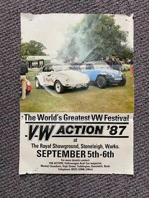 VTG 1987 VW Action Volkswagen Event Poster - Stoneleigh Warwickshire England • $19.99