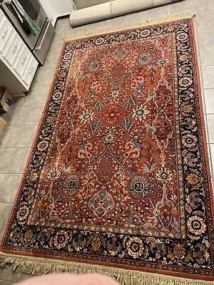 Excellent Original Karastan Red/Multicolor Wool Carpet Rug 5'9  X 9' • $585