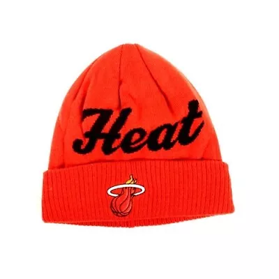 NBA Miami Heat Basketball - Reversible Knit Beanie Hat Solid Red W/ Large Script • $39.99